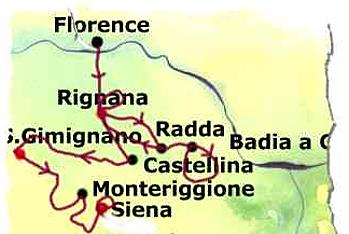 map of Tuscany